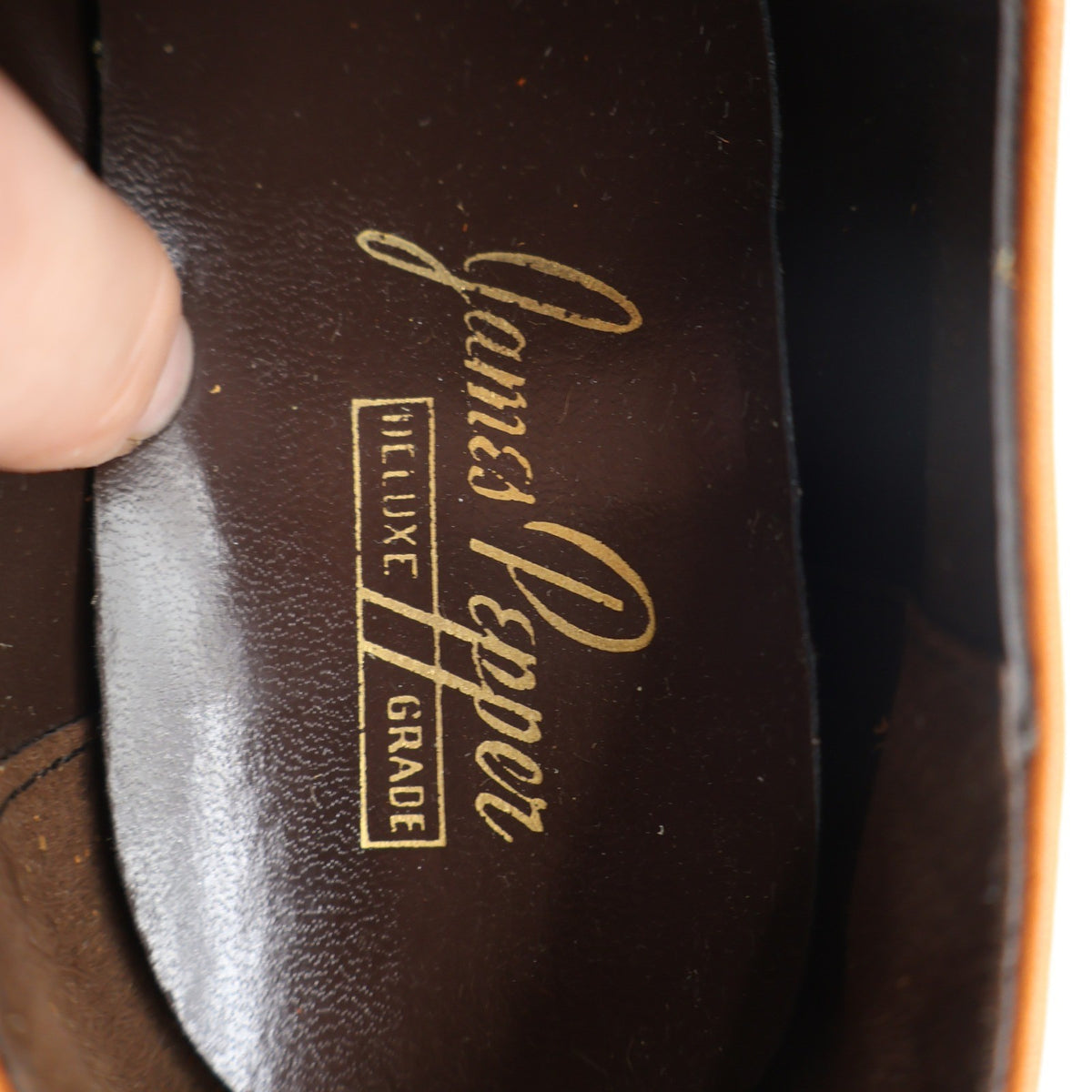 James Pepper Loafers Mens 7 D Vintage 70s Cognac Leather Deadstock USA 44041 - take2supply