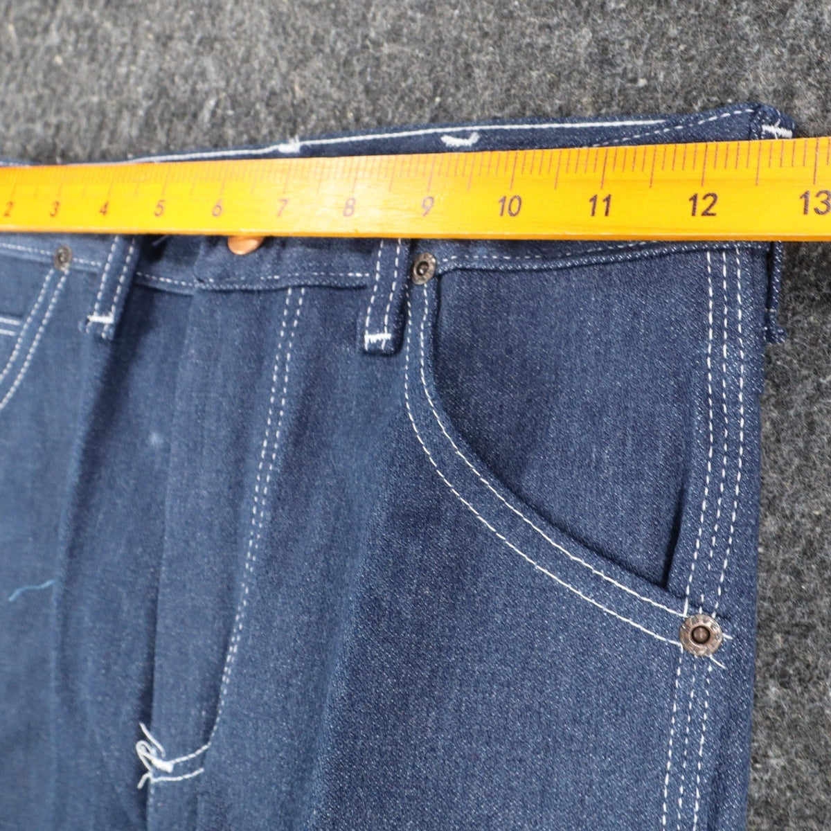 Maverick Straight Leg Jeans Boys 12 Regular Vintage 70s Blue Denim Deadstock USA - take2supply