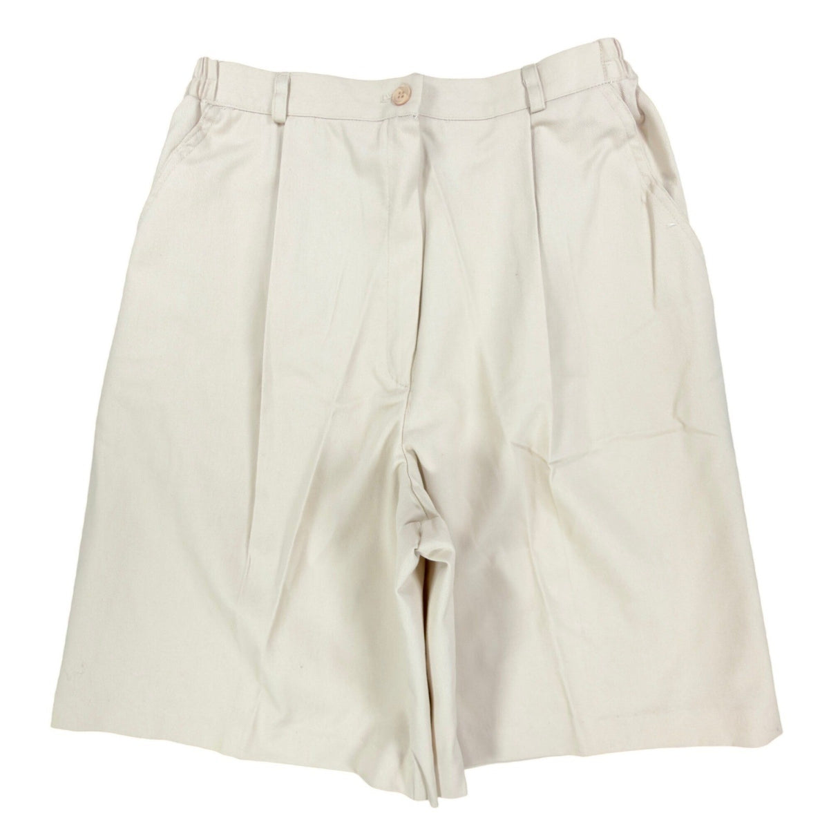 Southern Lady Vintage Pleated Shorts Womens 10 Khaki Twill NWT Deadstock 90s - take2supply