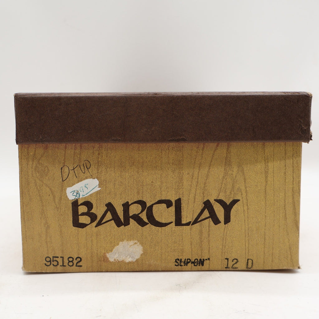 Barclay Loafers Mens 12 D Vintage Brown Leather Slip On Endicott Johnson NOS - take2supply