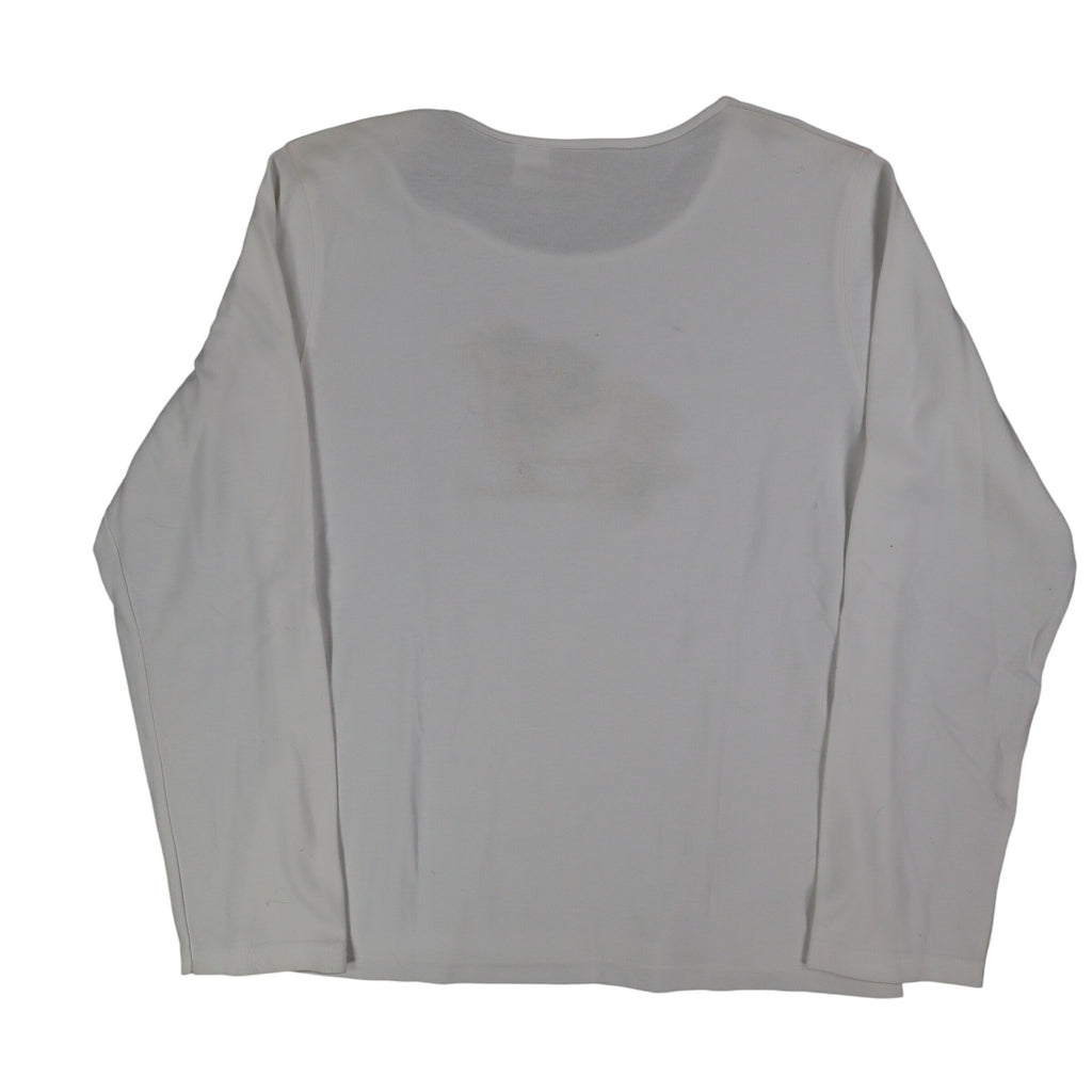 Peanut Butter & Jelly Shirt Womens Medium White Holiday Christmas Sleigh Beaded - take2supply