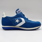Converse Road Star Boys Size 3 Vintage 80s Blue White Nylon Suede Sneakers NOS - take2supply