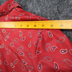 Nikki Blouse Womens 14 Vintage 90s Rust Red Paisley Polyester Button Up Shirt - take2supply