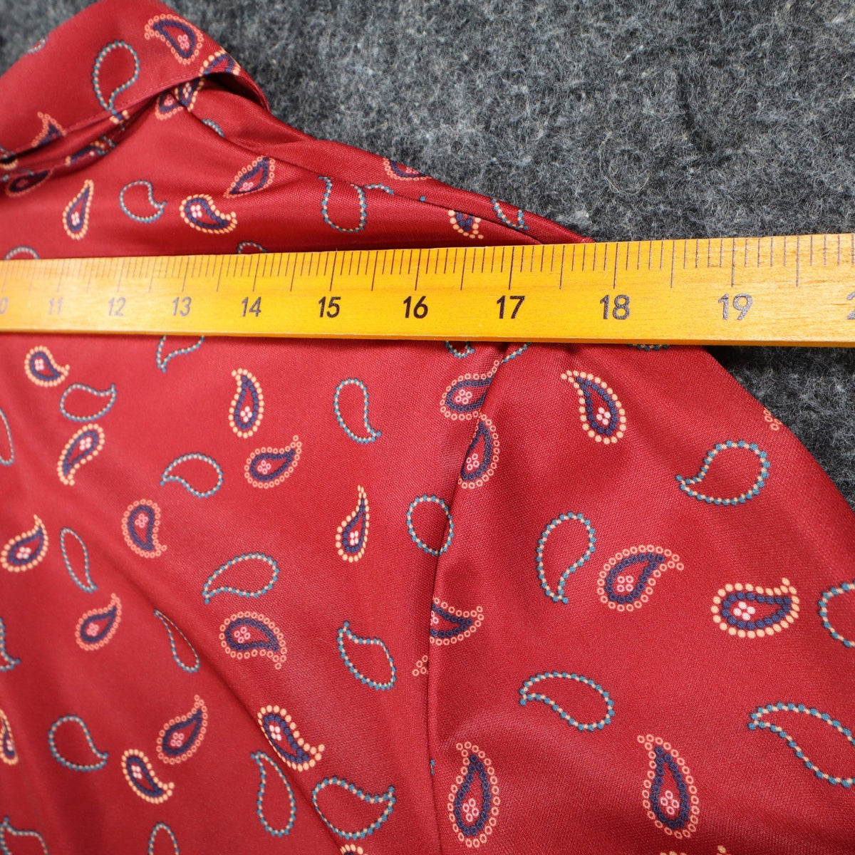 Nikki Blouse Womens 14 Vintage 90s Rust Red Paisley Polyester Button Up Shirt - take2supply