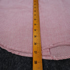 Dee Cee Striped Button Down Shirt Womens 7/8 Vintage Red White Short Sleeve USA - take2supply