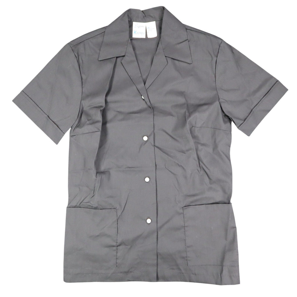 Made in California by George Smock Top Womens 32 Vintage Black Snap Front Shirt - take2supply