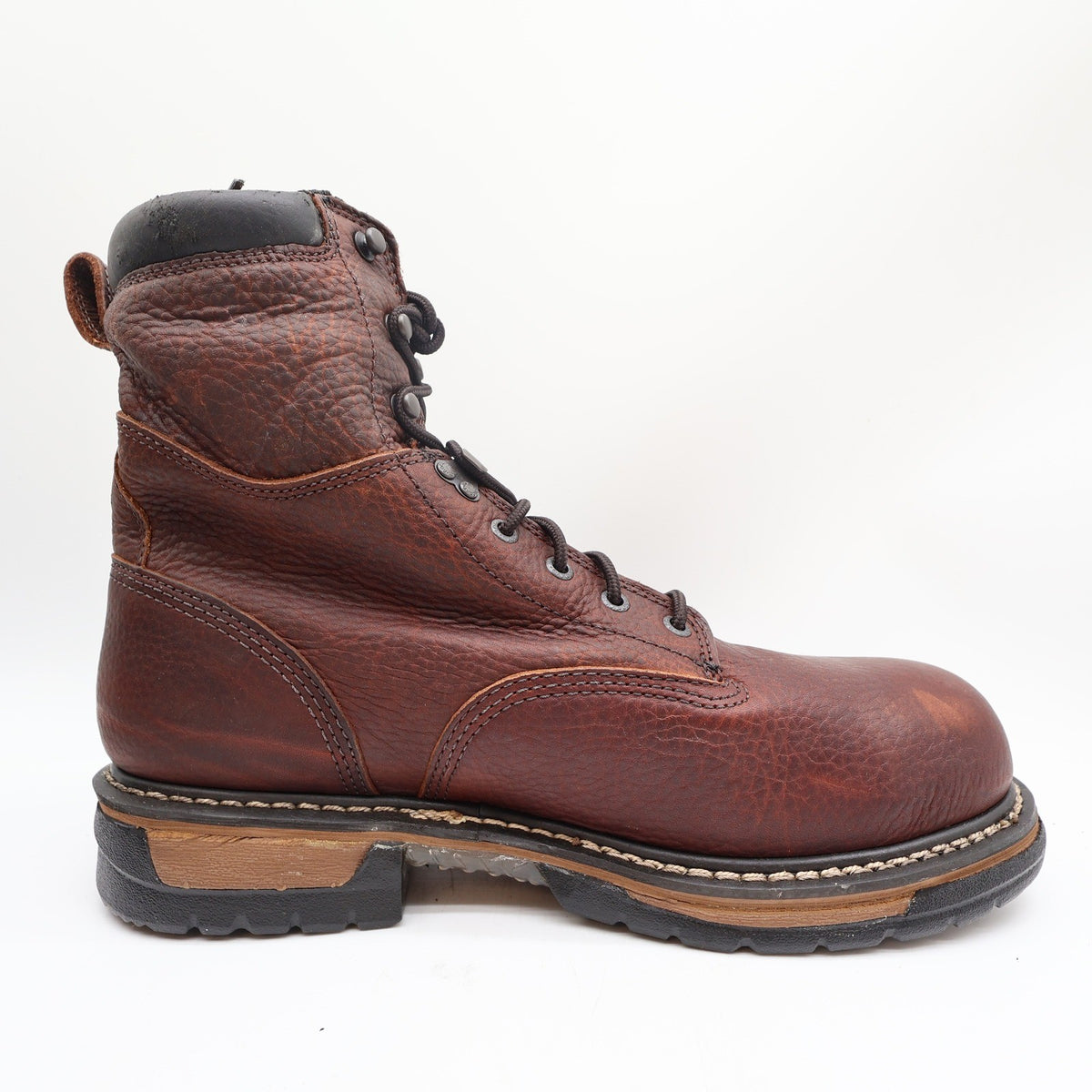 Rocky IronClad Steel Toe Work Boots Mens 12W Brown Leather Waterproof NWT - take2supply