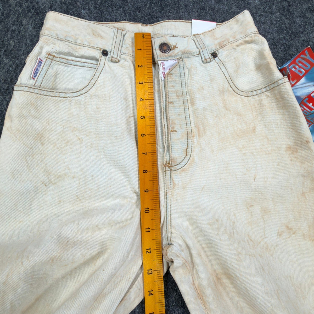 Bugle Boy Vintage 90s Jeans Womens 7 Tan Cotton NWT Made in USA High Waist Denim - take2supply