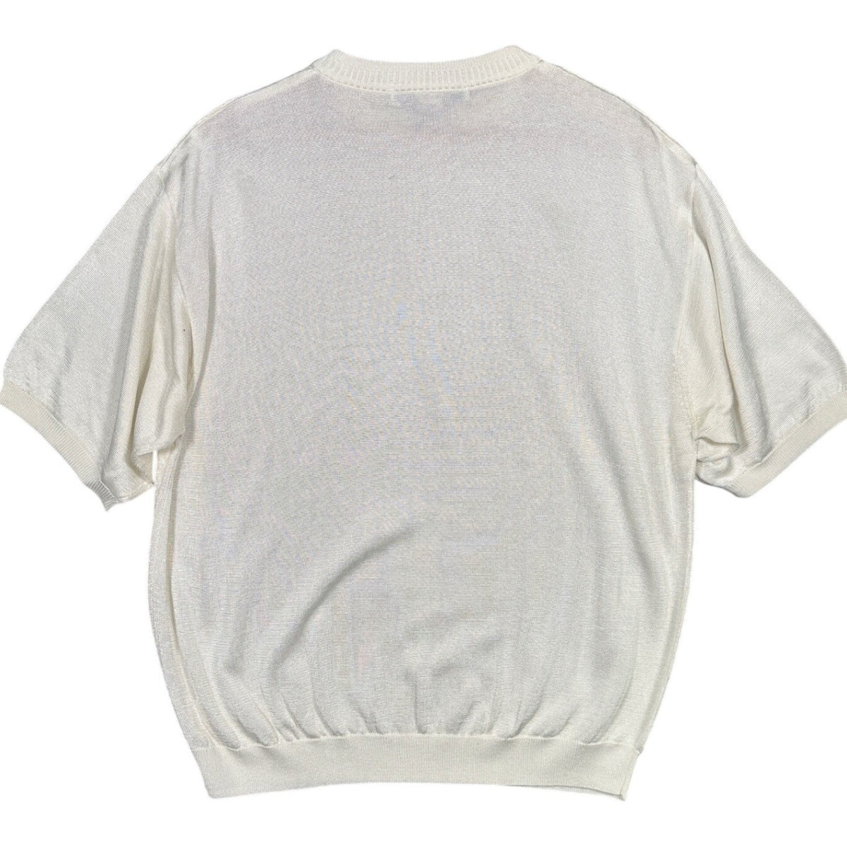 IRVINE PARK Mens XLG Cream Cable Knit Short Sleeve Sweater - take2supply
