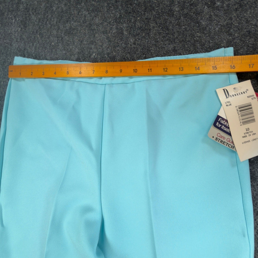 Donnkenny Vintage Pants Girls Size 10 Blue Straight Leg Stretch Made in USA NWT - take2supply
