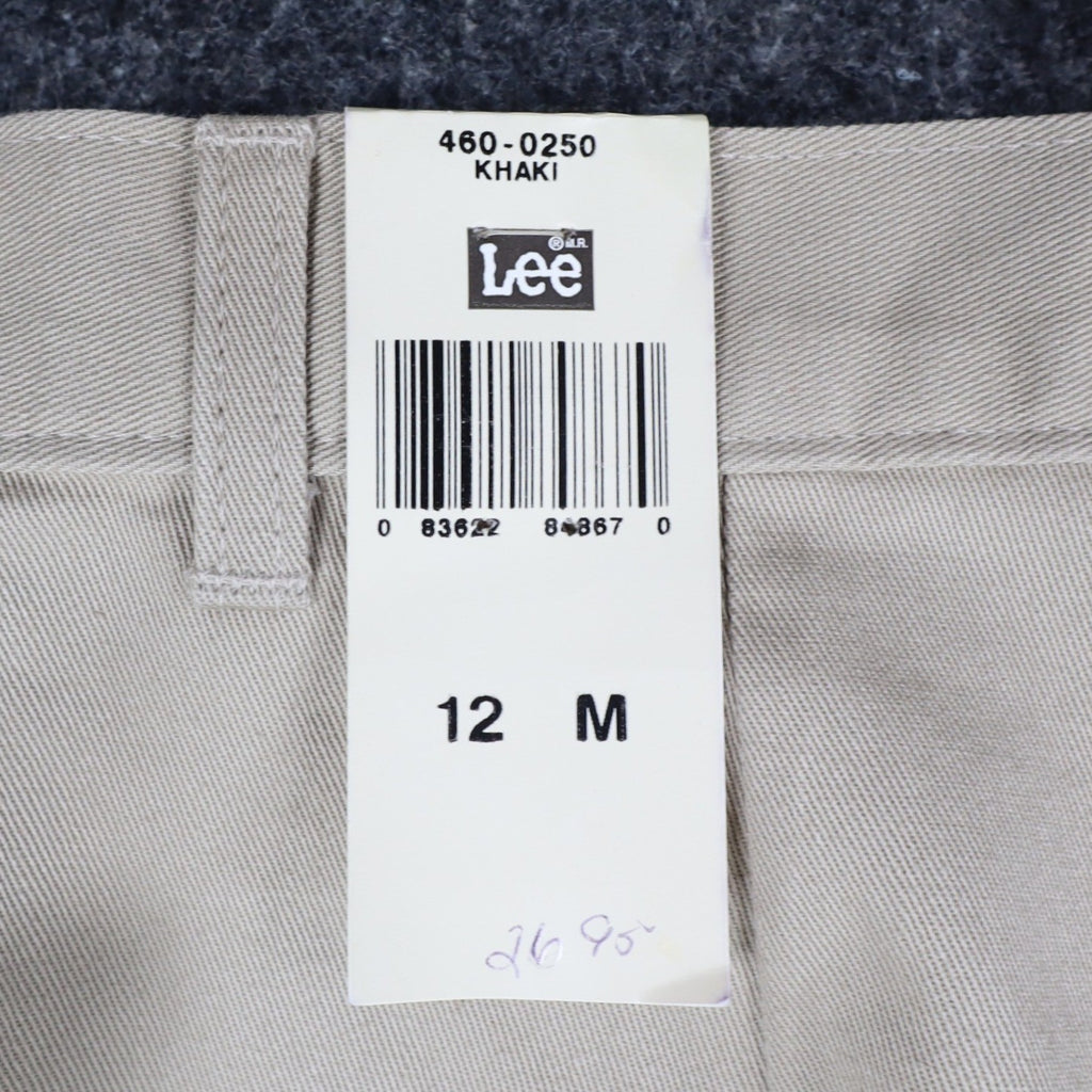 Lee Casuals Pleated Chino Pants Womens 12 M Khaki Cotton Wrinkle Free NWT - take2supply