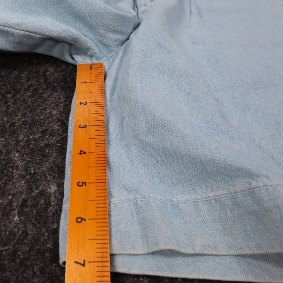 Levi's 917 Denim Shorts Girls 12 Vintage 90s Light Wash Cinch Waist Made in USA - take2supply
