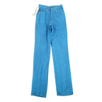 Action West Women Size 9 Vintage Stone Washed Blue Cotton Straight Leg Jeans NWT - take2supply