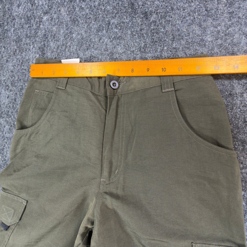 Lee Pipes Cargo Pants Boys 12 Vintage 90s Y2K Olive Green Zip Off Convertible - take2supply