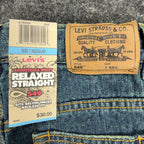 Levi's Y2K 549 Relaxed Straight Jean Shorts Boys 7 Reg Blue Denim NWT - take2supply