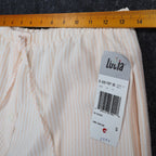 Lucia Seersucker Shorts Womens Small Vintage 90s Peach Striped Deadstock USA - take2supply
