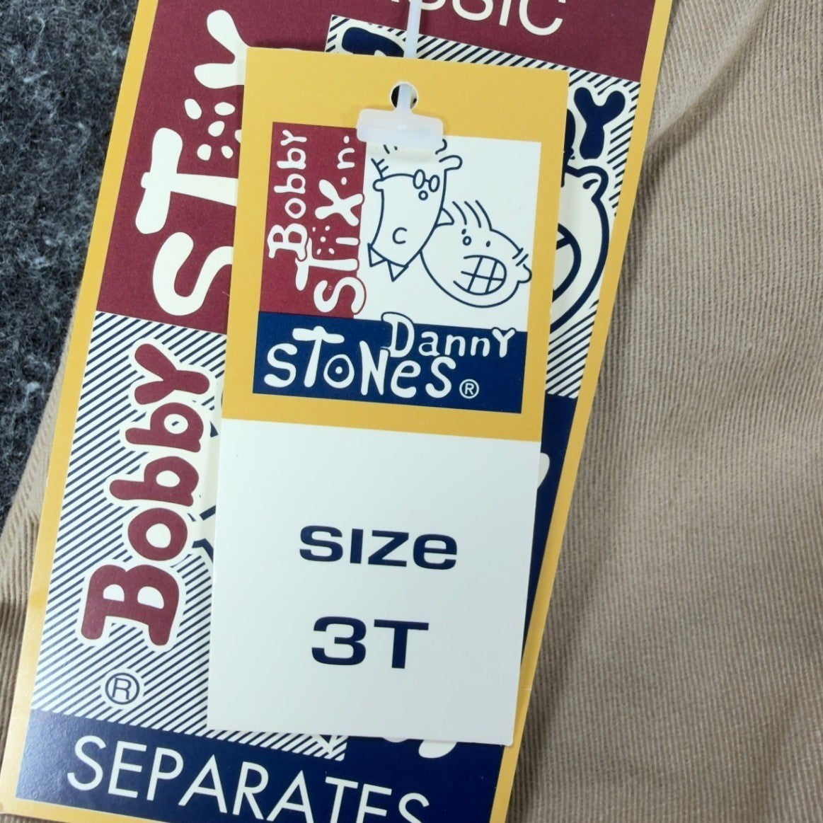 Bobby Stix & Danny Stones Vintage 90s Shorts Toddler 3T Tan Cotton NWT - take2supply