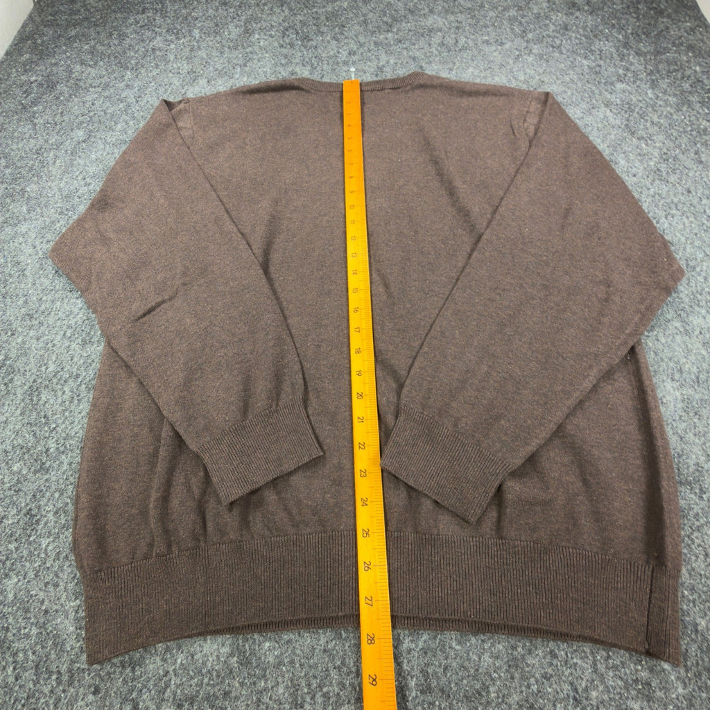 F/X Fusion V-Neck Sweater Mens XL Brown Heather Cotton Blend NWT - take2supply