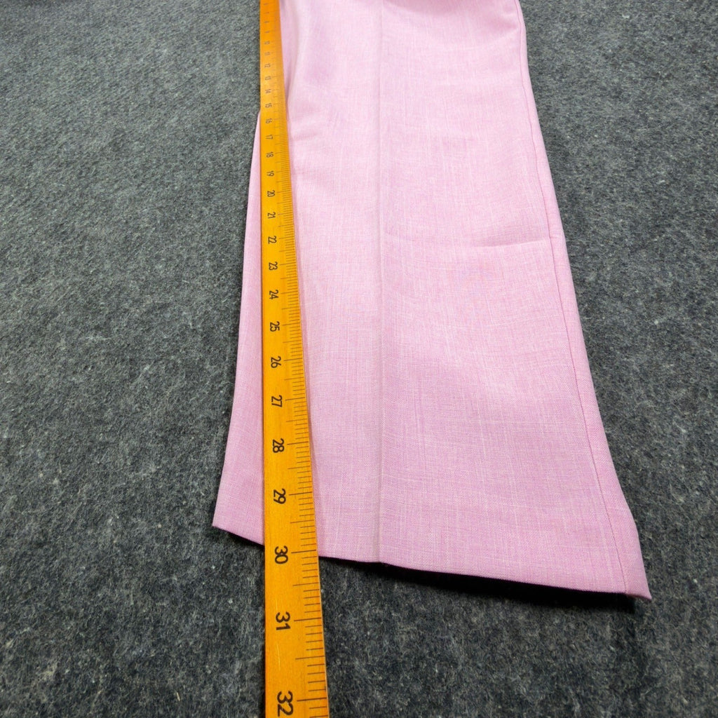 Nikki Vintage 90s Elastic Waist Pants Women 14 Rose Pink Polyester NWT Deadstock - take2supply