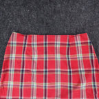 A. Byer Plaid Mini Skirt Womens 13 Vintage 90s Y2K Red Cotton Blend NWT USA - take2supply