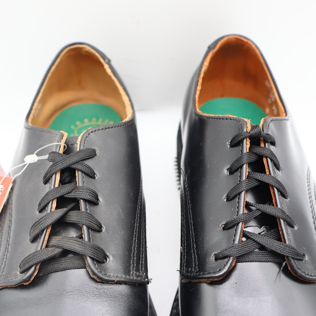 Carolina Oxford Shoes Mens 10 C Vintage Black Leather Plain Toe Made in USA New - take2supply