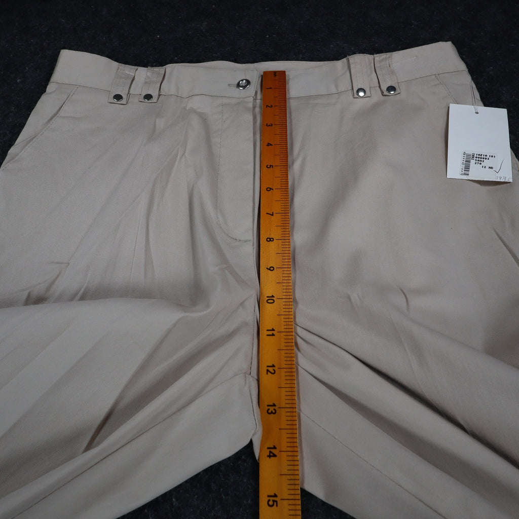 Company Collection Cargo Pants Womens 12 Beige Cotton Stretch Straight Leg NWT - take2supply