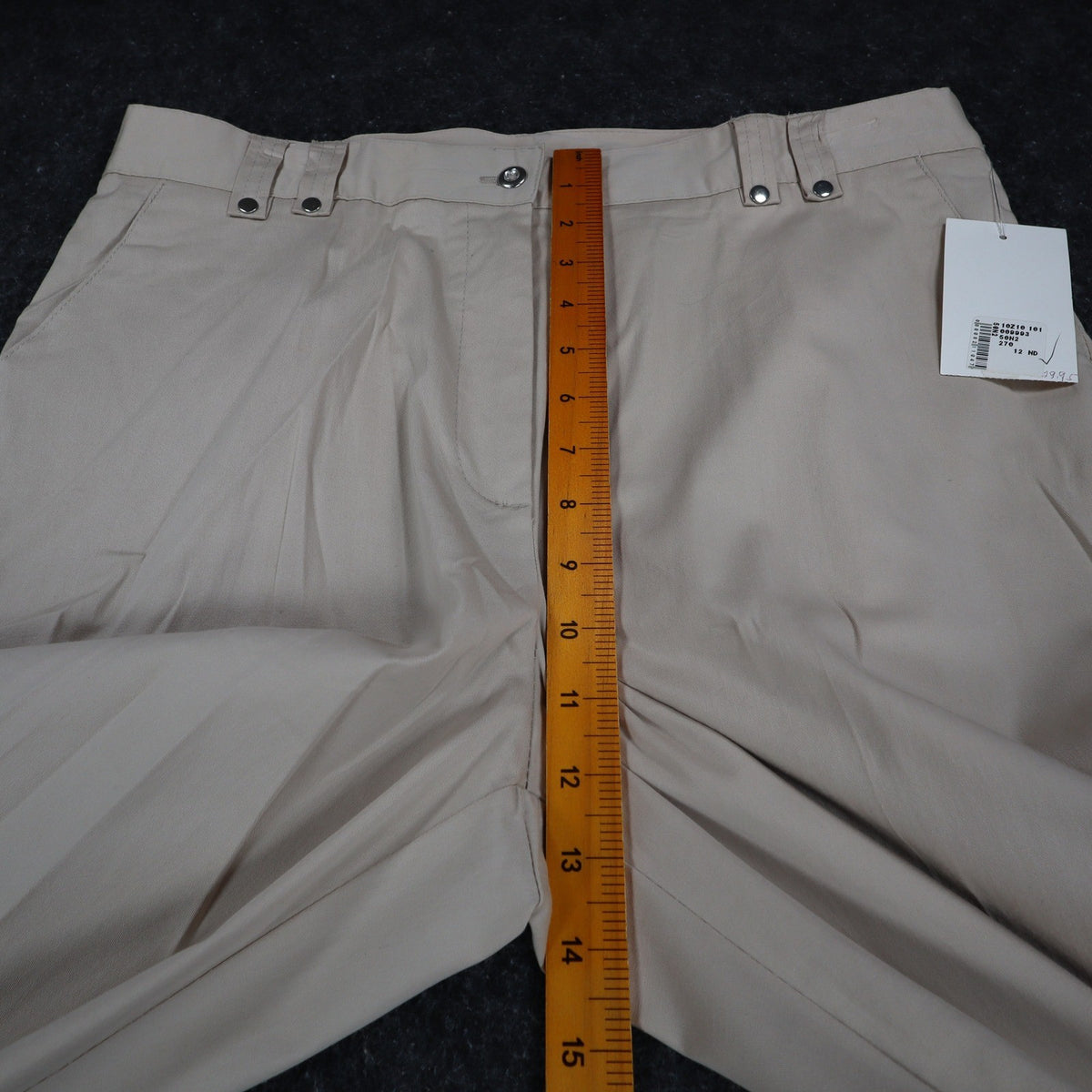 Company Collection Cargo Pants Womens 12 Beige Cotton Stretch Straight Leg NWT - take2supply