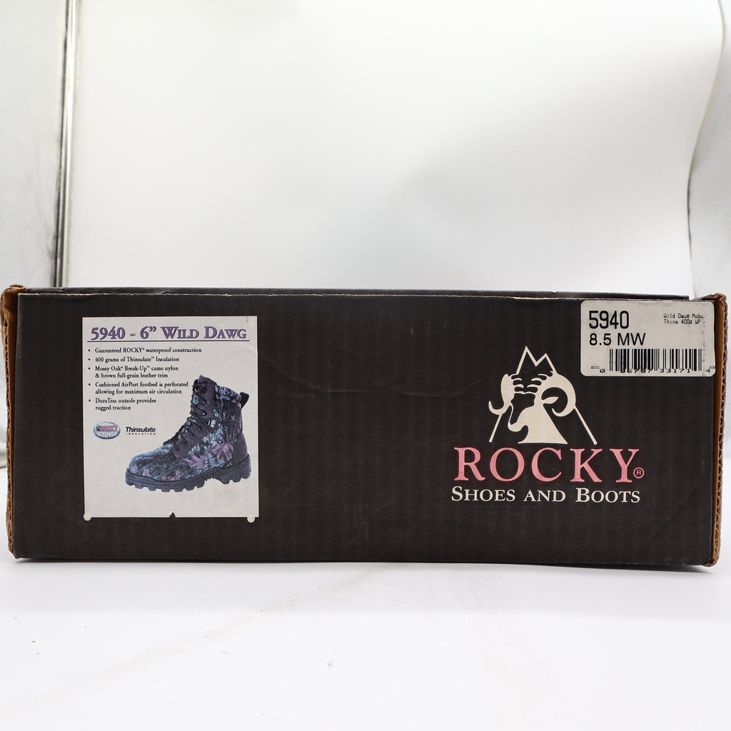 Rocky Y2K Wild Dawg 6" Hunting Boots Mens 8.5 MW Camo Leather New - take2supply