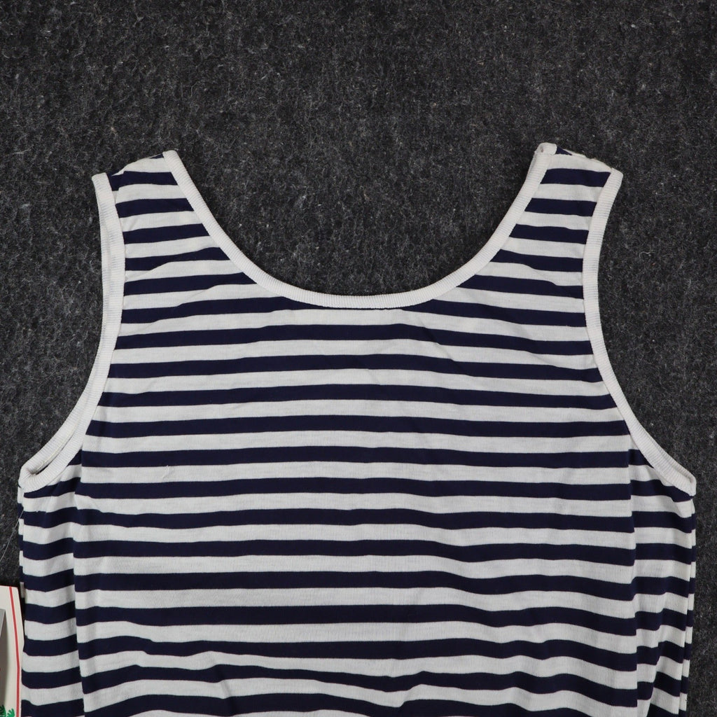 Palmetto's Striped Tank Top Womens Medium Vintage Deadstock Navy White A1992227 - take2supply