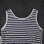 Palmetto's Striped Tank Top Womens Medium Vintage Deadstock Navy White A1992227 - take2supply