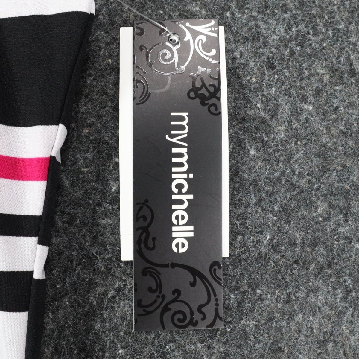 mymichelle Tank Top Womens Large Geometric Stripe Racerback Black Orange NWT - take2supply