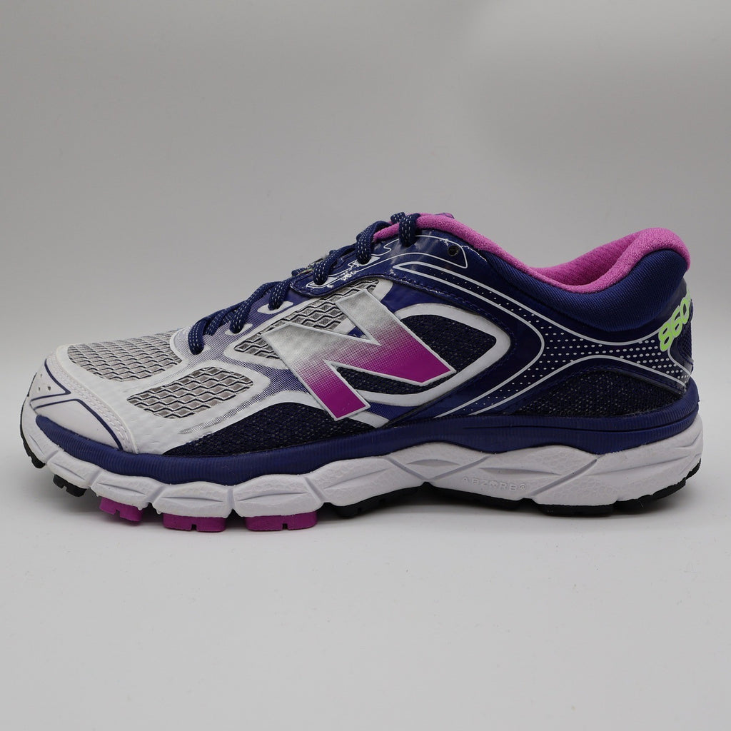 New Balance 860v6 Women's 9.5 Purple White Athletic Running Shoes - take2supply