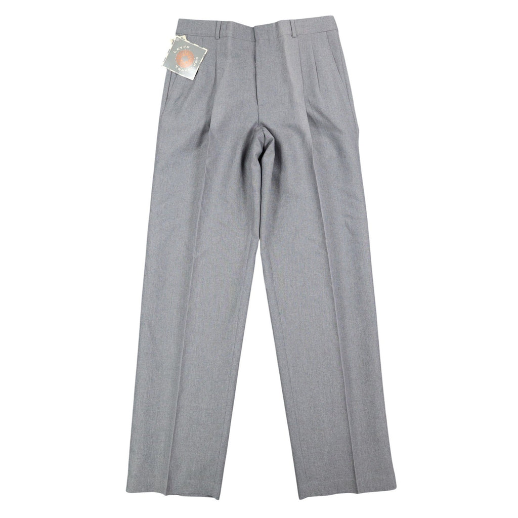 Levi's Travelers Dress Pants Mens 32x32 Vintage 80s Gray Wool Blend Pleated NWT - take2supply
