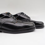 Walker Shoes Vintage Black Leather Oxford Shoes Mens 7.5 Deadstock Uniform Dress - take2supply
