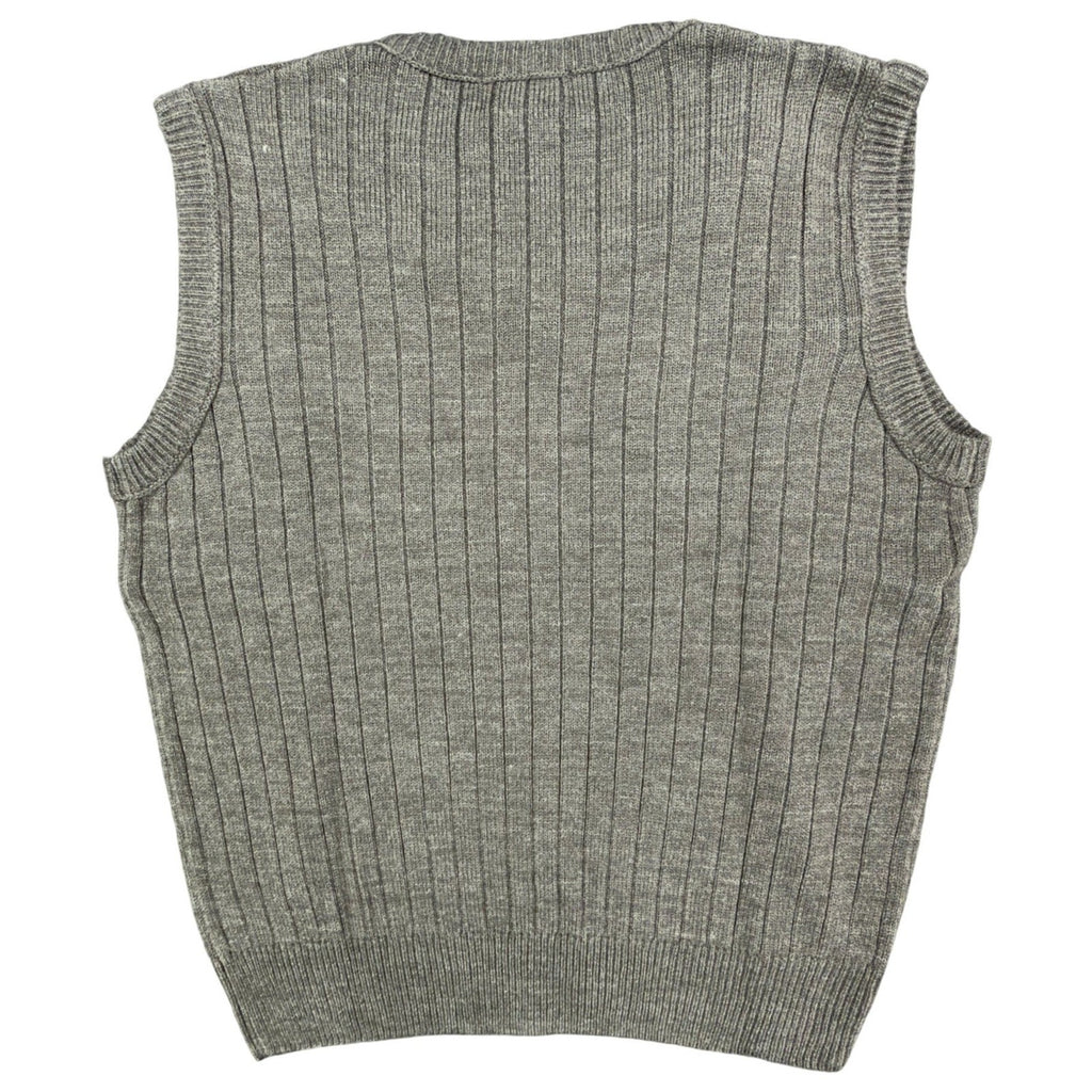D'Avila Vintage Y2K Sweater Vest Mens Medium Gray Acrylic NWT C528 - take2supply