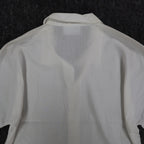 Xtrovert Blouse Womens 10 White Geometric Embroidered Short Sleeve USA NOS NWT - take2supply