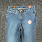 Wrangler Aura Jeans 10 SHT Blue Denim Instantly Slimming Straight Leg NWT - take2supply