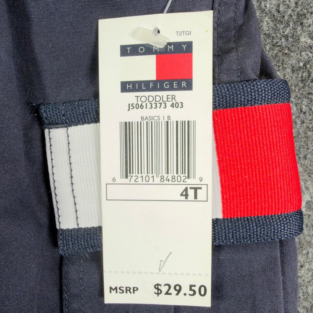 Tommy Hilfiger Y2K Cargo Shorts Toddler 4T Navy Cotton NWT - take2supply