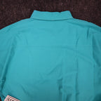 CC Sport Polo Shirt Mens 2XLT Vintage 90s Teal Cotton Blend Banded Bottom NWT - take2supply