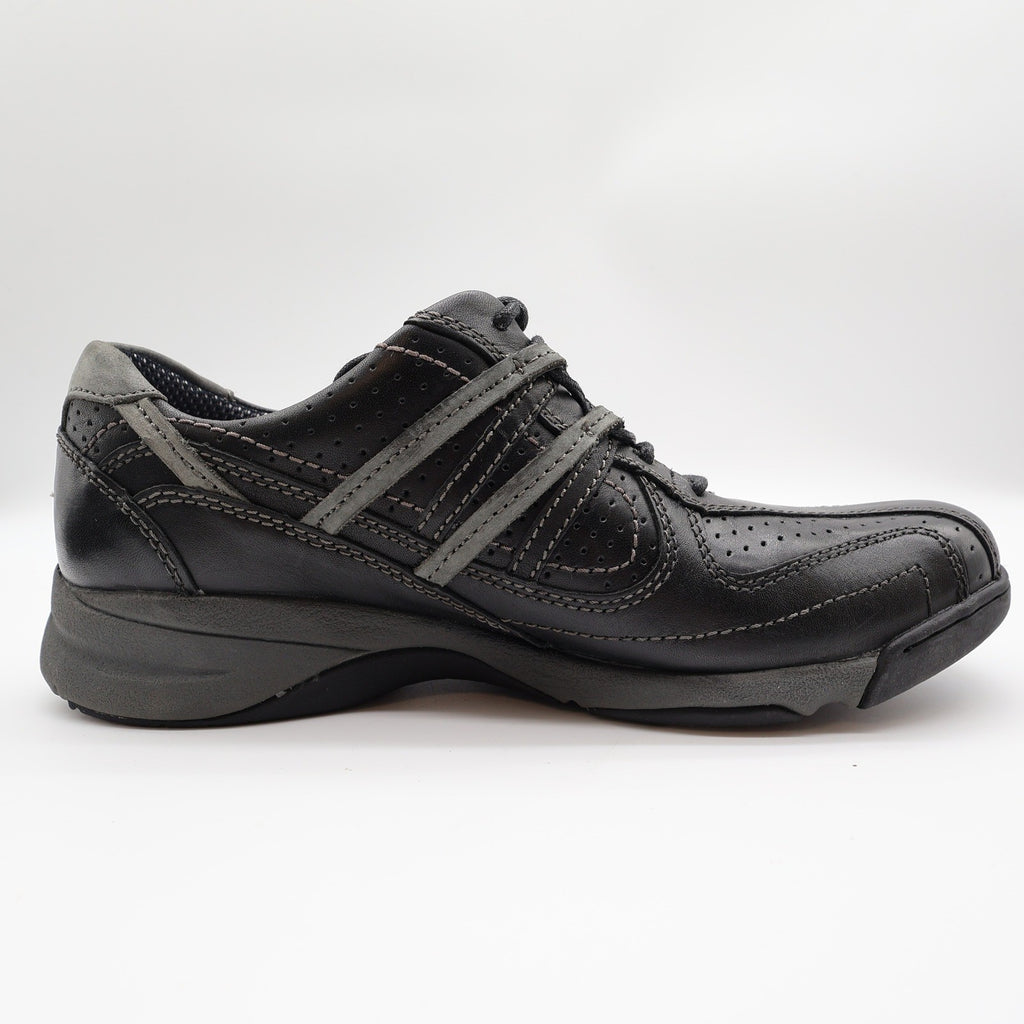 Hush Puppies Integrate Black Leather Walking Shoes Mens 9 Medium H101169 New - take2supply