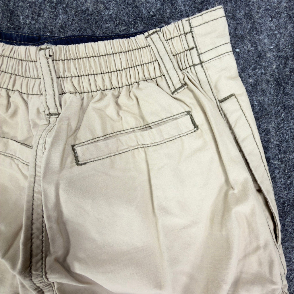 Tommy Hilfiger Y2K Cargo Shorts Boys 6 Beige Cotton Nylon NWT New - take2supply