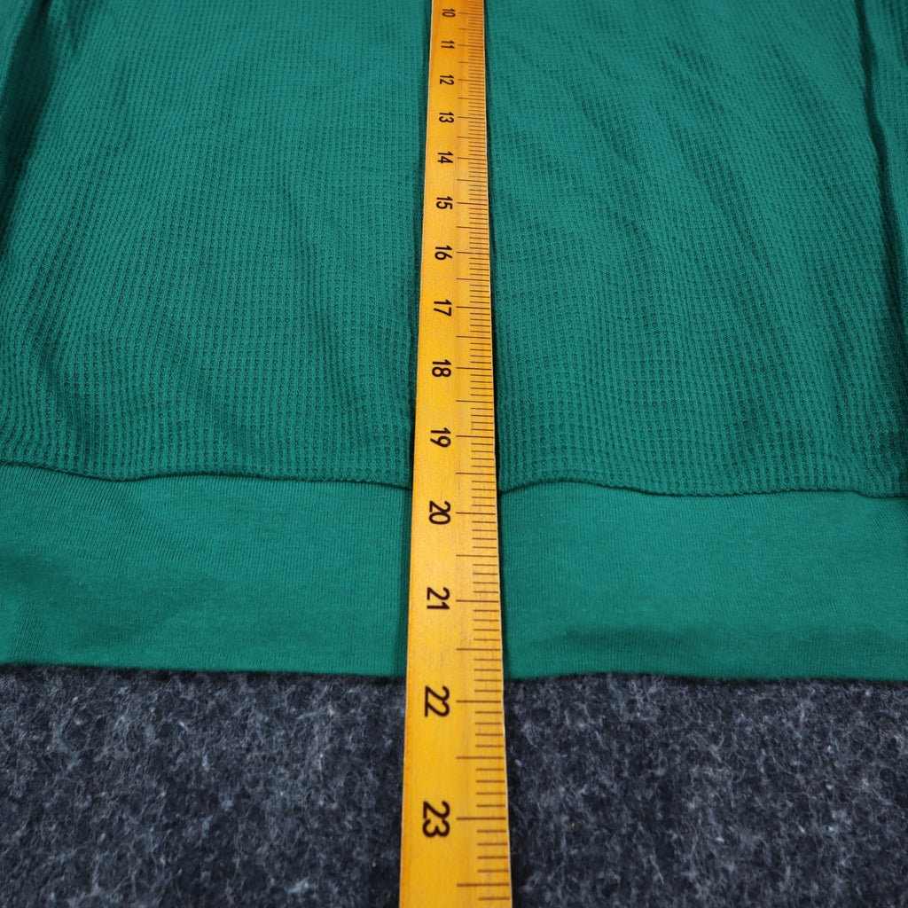 Jolt Owl Studded Thermal Top Womens Large Green Waffle Knit Raglan NWT - take2supply