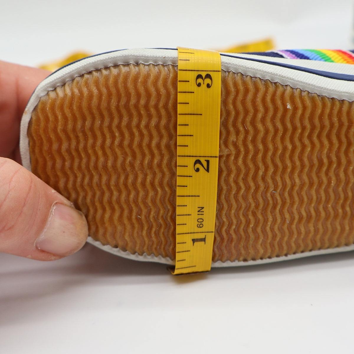 AAU Ruff Necks Scooter Shoes 10.5 Vintage Deadstock Navy Rainbow Canvas Sneakers - take2supply