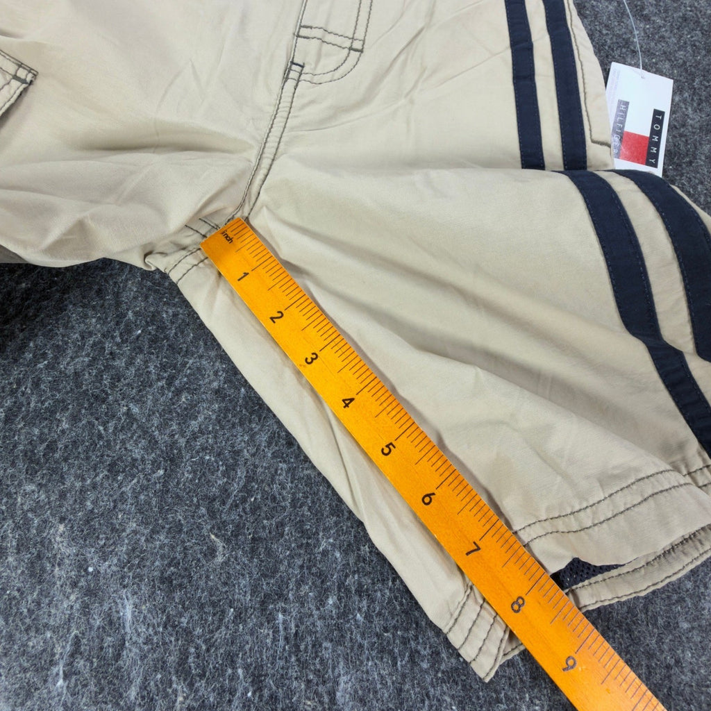 Tommy Hilfiger Y2K Cargo Shorts Boys 7 Tan Cotton Nylon NWT - take2supply