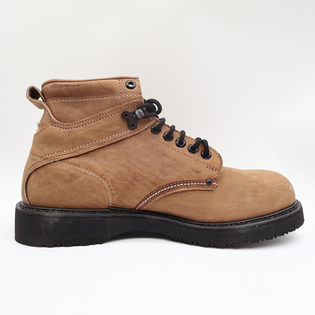 Carolina 139 Steel Toe Work Boots Mens 11 D Brown Leather USA New Vintage 90s - take2supply