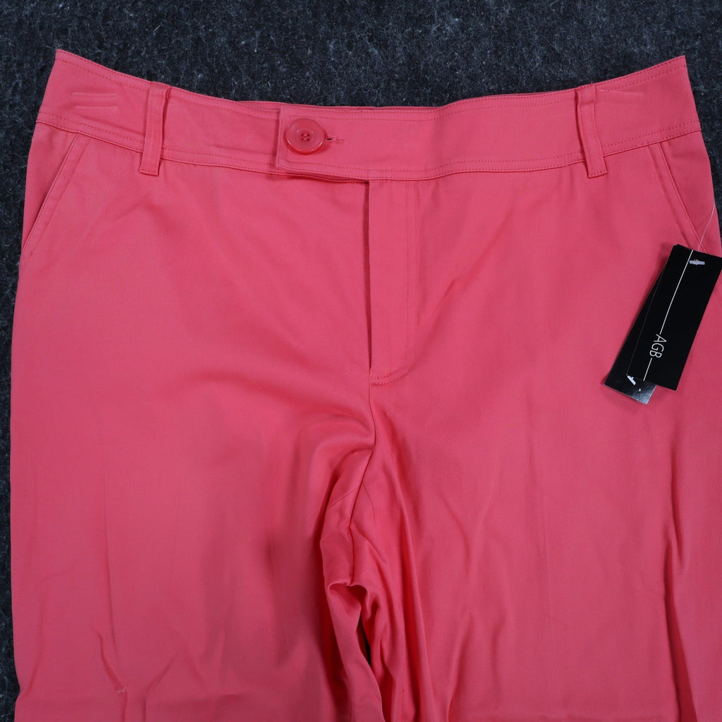 AGB Byer California Capri Pants Womens 10 Coral Cuffed Stretch NWT Deadstock - take2supply