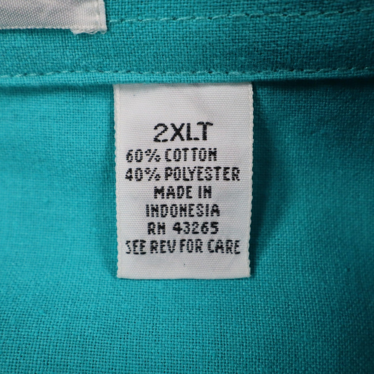 CC Sport Polo Shirt Mens 2XLT Vintage 90s Teal Cotton Blend Banded Bottom NWT - take2supply
