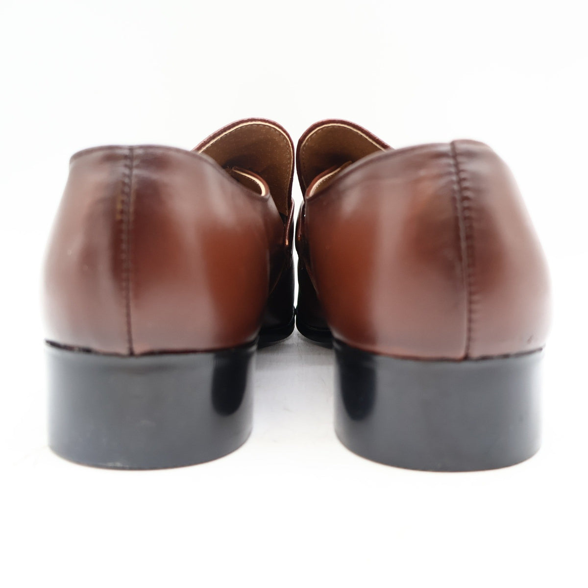 Barclay Loafers Mens 12 D Vintage Brown Leather Slip On Endicott Johnson NOS - take2supply