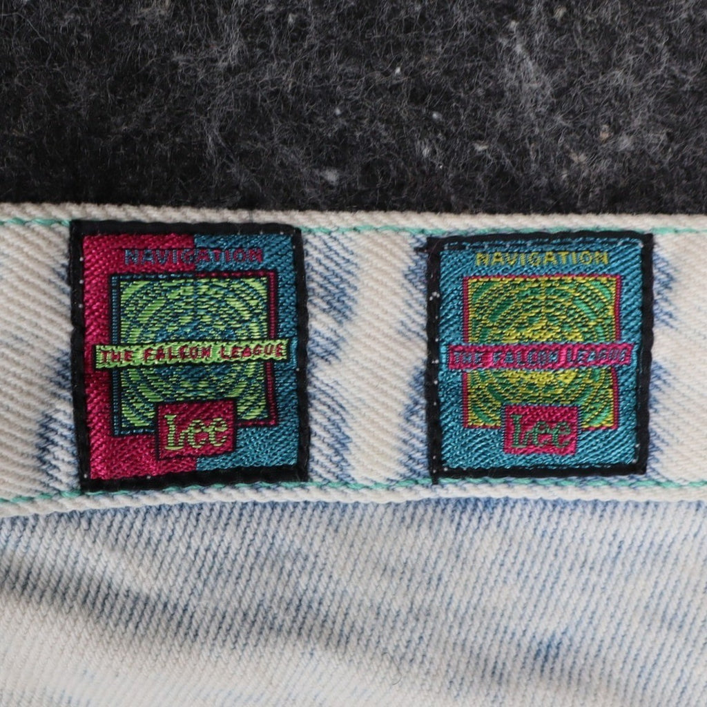 Lee Jeans Girls 10 Reg Vintage 90s Sky Wash Acid Tight Fit Ankle Zip Deadstock - take2supply