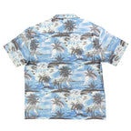 Beyond Paradise Hawaiian Shirt Mens XL Blue Tropical Palm Tree Cotton Blend NWT - take2supply